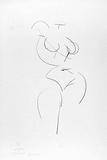 Artist: b'Powditch, Peter.' | Title: b'not titled [standing feamale nude]' | Date: c.1972 | Technique: b'lithograph, printed in black ink, from one plate'