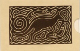 Artist: b'Derham, Frances.' | Title: b'Decorative envelope: Kangaroo with insert and outer envelope.' | Date: (1934) | Technique: b'linocut, printed in brown ink, from one block'