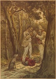 Artist: b'TURNER, J.A.' | Title: b'(A meeting)' | Date: 1884 | Technique: b'lithograph, printed in colour, from multiple stones'