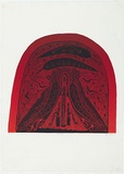 Artist: Hamm, Treanna. | Title: Bush bride | Date: 1997 | Technique: linocut, printed in red and black ink, from two blocks