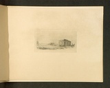 Artist: b'Jones, Henry Gilbert.' | Title: b'Collins Street from Scotch Kirk.' | Date: 1841-45 | Technique: b'etching, printed in black ink, from one copper/plate'