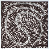 Artist: b'Cherel, Kumanjayi (Butcher).' | Title: b'Yilimi [blackhead python]' | Date: 1997, 2 May | Technique: b'linocut, printed in black ink, from one block'