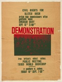 Artist: b'UNKNOWN' | Title: b'Civil rights for Ulster Irish, demonstration' | Date: 1975 | Technique: b'screenprint, printed in colour, from two stencils'