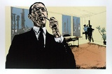 Artist: MARTIN, Mandy | Title: Unknown Industrial Prisoner II | Date: 1977 | Technique: screenprint, printed in colour, from multiple stencils | Copyright: © Mandy Martin. Licensed by VISCOPY, Australia