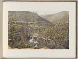 Artist: b'von Gu\xc3\xa9rard, Eugene' | Title: b'Moroka River Falls, foot of Mount Kent, Gippsland' | Date: (1866-68) | Technique: b'lithograph, printed in colour, from multiple stones [or plates]'