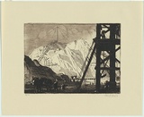 Artist: b'Rawling, Charles W.' | Title: b'Central mine dump' | Date: 1925 | Technique: b'etching, printed in black ink with plate-tone, from one plate'