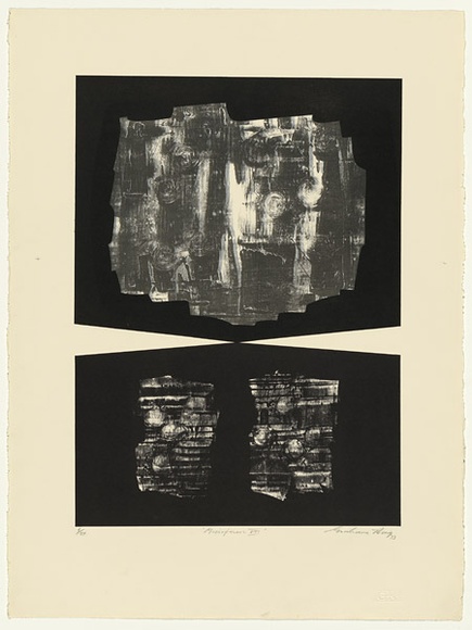 Artist: b'KING, Grahame' | Title: b'Microform VIII' | Date: 1973 | Technique: b'lithograph, printed in colour, from stones [or plates]'