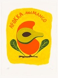 Title: b'Afokka and mango [avocado and mango]' | Date: 2009 | Technique: b'screenprint, printed in colour, from five stencils'