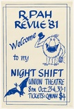 Artist: Medical Students. | Title: RPAH Revue 1981 | Date: 1981 | Technique: screenprint, printed in blue ink, from one stencil