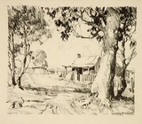Artist: Herbert, Harold. | Title: The roadside cottage | Date: c.1933 | Technique: lithograph, printed in black ink, from one stone