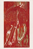 Artist: MEYER, Bill | Title: Paradise bird | Date: 1968 | Technique: woodcut, printed in four colours, from reduction block process | Copyright: © Bill Meyer
