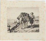 Artist: b'LINDSAY, Lionel' | Title: b'Bringing in the peat, Commemara' | Date: 1929 | Technique: b'drypoint, printed in brown ink, from one plate' | Copyright: b'Courtesy of the National Library of Australia'