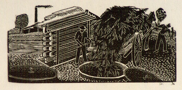 Artist: b'OGILVIE, Helen' | Title: b'(Distillery)' | Technique: b'wood-engraving, printed in black ink, from one block'