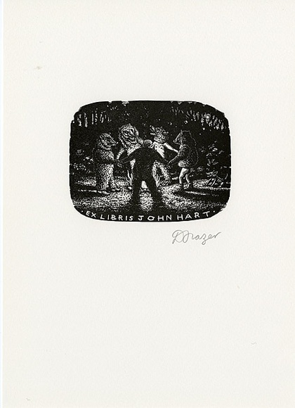 Artist: b'Frazer, David.' | Title: b'John Hart' | Date: c.2001 | Technique: b'wood-engraving, printed in black in, from one block'