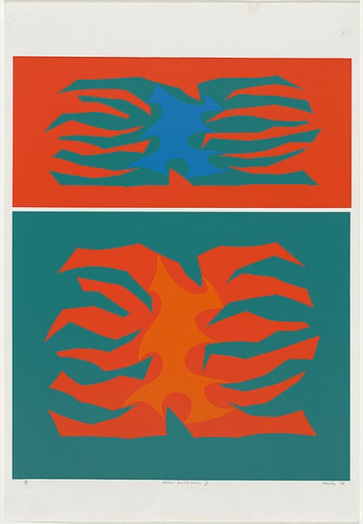 Artist: Hardy, Cecil. | Title: Form mutation II | Date: 1969 | Technique: screenprint, printed in colour, from four stencils
