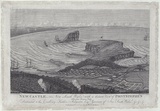 Title: Newcastle in New South Wales with a distant view of Point Stephen. Taken from Prospect Hill. | Date: 1812 | Technique: engraving, printed in black ink, from one copper plate