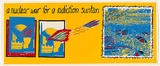 Artist: b'Shiels, Julie.' | Title: b'A nuclear war for a radiation suntan.' | Date: 1984 | Technique: b'screenprint, printed in colour, from multiple stencils'