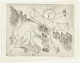 Artist: b'BOYD, Arthur' | Title: b'Bert Hinkler in the Alps.' | Date: (1968-69) | Technique: b'etching, printed in black ink, from one plate' | Copyright: b'Reproduced with permission of Bundanon Trust'