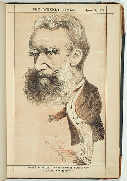 Title: b'A chief secretary [The Hon. James Goodall Francis].' | Date: April 25 1874 | Technique: b'lithograph, printed in colour, from multiple stones'