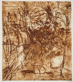 Artist: PARR, Mike | Title: Alphabet/Haemorrhage. | Date: 1992-93 | Technique: etching, printed in red ochre ink, from one plate
