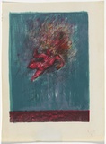 Artist: SELLBACH, Udo | Title: (Man flying) | Date: (1966) | Technique: lithograph, printed in colour, from five stones [or plates]