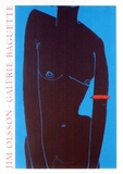 Artist: Olsson, Jim. | Title: Jim Olsson Exhibition poster | Date: 1990 | Technique: screenprint, printed in red and blue, from two stencils