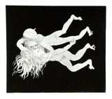 Artist: b'BOYD, Arthur' | Title: b'Then slip your mouth aside just as he is sure of it.' | Date: 1970 | Technique: b'etching and aquatint, printed in black ink, from one plate' | Copyright: b'Reproduced with permission of Bundanon Trust'