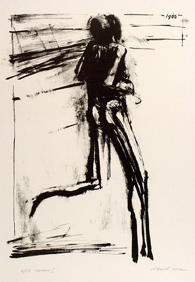 Artist: b'Rose, David.' | Title: b'Runner 1' | Date: 1966 | Technique: b'lithograph, printed in black ink, from one stone'