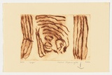 Artist: b'NAPANANGKA, Makinti' | Title: b'Lupul' | Date: 2004 | Technique: b'drypoint etching, printed in brown ink, from one perspex plate'