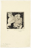 Artist: WALKER, Murray | Title: Two Benjamins | Date: 1965 | Technique: etching, printed in black ink, from one plate