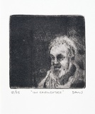 Artist: DAWS, Lawrence | Title: Ian Fairweather. | Date: 1973 | Technique: etching, printed in black ink, from one plate | Copyright: © Lawrence Daws
