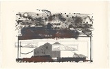 Artist: Wickham, Stephen. | Title: Buffalo maps III (inside) | Date: 1983 | Technique: lithograph, printed in colour, from four stones [or plates] | Copyright: Stephen Wickham is represented by Australian Galleries Works on paper Sydney & Stephen McLaughlan Gallery, Melbourne