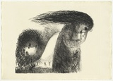 Artist: b'BOYD, Arthur' | Title: b'St Francis when young turning aside.' | Date: (1965) | Technique: b'lithograph, printed in black ink, from one plate' | Copyright: b'Reproduced with permission of Bundanon Trust'