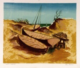 Artist: Sumner, Alan. | Title: Boats at Seaford | Date: 1946 | Technique: screenprint, printed in colour, from 11 stencils