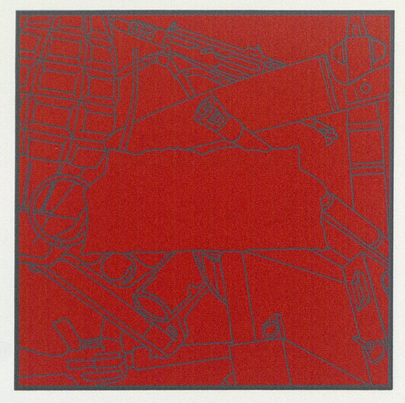 Artist: b'Burgess, Peter.' | Title: b'Object relations I - 1 of 6.' | Date: 1990 | Technique: b'screenprint, printed in colour, from two stencils'