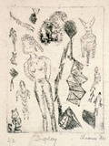 Artist: SHEARER, Mitzi | Title: Display | Date: 1980 | Technique: etching, drypoint printed in black ink with plate-tone, from one  plate