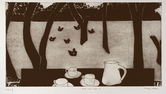 Artist: b'Hattam, Katherine.' | Title: b'Food and water I' | Date: 1998, September | Technique: b'etching and aquatint, printed in black ink with plate-tone, from one plate'