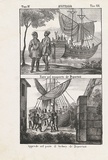 Artist: b'Antonelli, Giuseppe.' | Title: bNave pel trasporto de' Deportati. [Convict ship].  Approdo nel porto di Sydney de Deportati.  [Arrival of the convicts in Sydney Harbour]. | Date: 1841 | Technique: b'lithograph, printed in black ink from two stones'