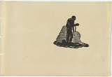 Artist: b'UNKNOWN, WORKER ARTISTS, SYDNEY, NSW' | Title: b'Not titled (man in chains).' | Date: 1933 | Technique: b'linocut, printed in black ink, from one block'