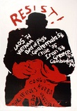 Artist: b'Gibb, Viva Jillian.' | Title: b'Resist!' | Date: 1978 | Technique: b'screenprint, printed in colour, from two stencils'