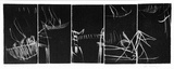 Artist: b'De Lorenzo, Peter.' | Title: b'Novocastro III: Five pieces from the panorama.' | Date: 1984 | Technique: b'etching and aquatint on 5 separate plates in sequence'