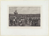 Title: b'The Derby Day at Flemington.' | Date: 1890, January | Technique: b'photogravure, printed in black ink, from one plate'