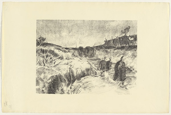 Artist: b'Dyson, Will.' | Title: b'German prisoners, Wytschaete Road.' | Date: 1918 | Technique: b'lithograph, printed in black ink, from one stone Arnold unbleached'