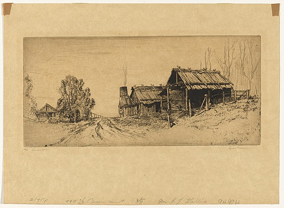 Artist: b'Morgan, Squire.' | Title: b'Summer heat' | Date: (1923) | Technique: b'etching and aquatint, printed in black ink with plate-tone, from one plate'