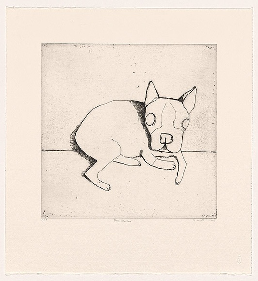 Title: b'Dog Vaucluse' | Date: 2006 | Technique: b'etching, printed in black ink with plate-tone, from one plate'