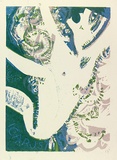 Artist: b'Stringer, John.' | Title: b'Icarus.' | Date: c.1963 | Technique: b'linocut, printed in colour, from multiple blocks'