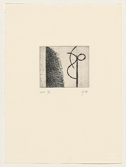 Artist: b'Friend, Ian.' | Title: b'not titled IV (geometric forms)' | Date: 1989 | Technique: b'etching and drypoint, printed in black ink, from one plate' | Copyright: b'\xc2\xa9 Ian Friend'