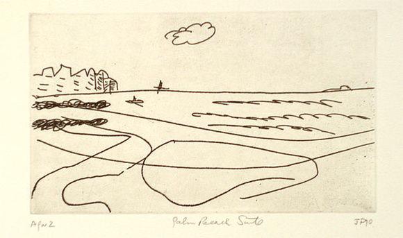 Artist: b'Furlonger, Joe.' | Title: b'Palm Beach suite (no.16)' | Date: 1990 | Technique: b'etching, printed in black ink, from one plate'