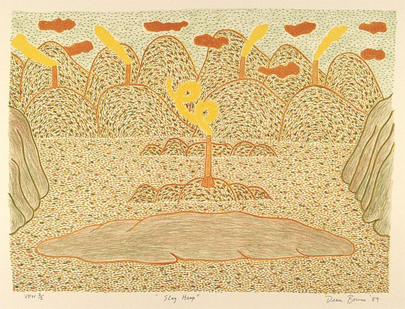 Artist: b'Bowen, Dean.' | Title: b'Slag heap' | Date: 1989 | Technique: b'lithograph, printed in colour, from multiple stones'