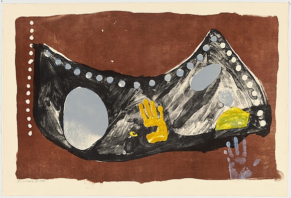 Artist: b'Thomas, Rover [Joolama].' | Title: b'Bililuna.' | Date: 1995 | Technique: b'lithograph, printed in colour, from multiple stones'